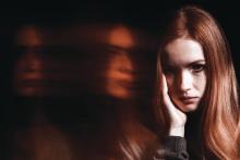 Depressed-looking teen